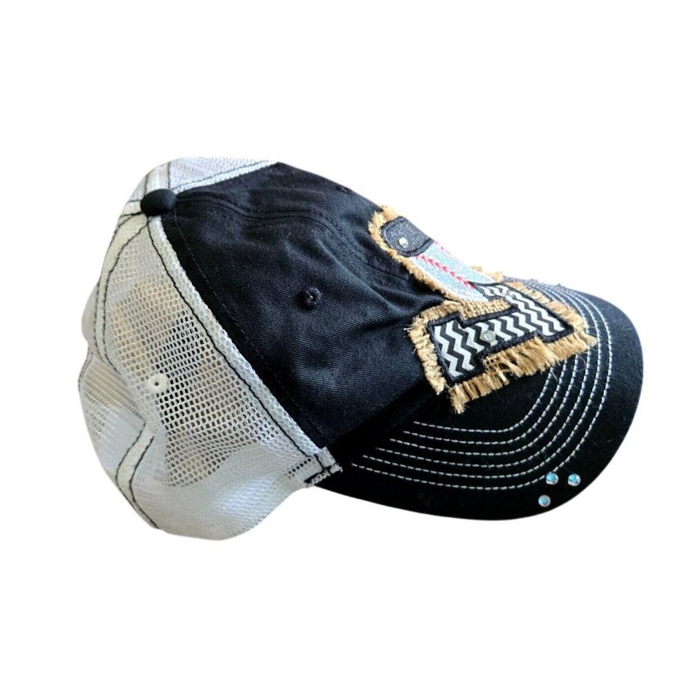 Baseball Cap Womens Love by District OS Adjustable Back Love Patch Ball & Bat - Picture 2 of 10